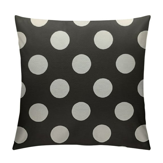 Nawypu Polka Dot Throw Pillow Cushion CoversVintage Black White Spot Doodle Decorative Square Accent Pillow Case