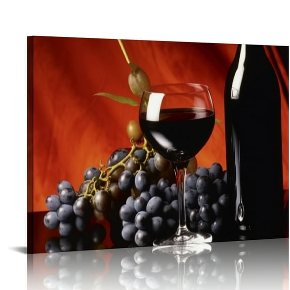 Nawypu Posters Red Wine Poster Bar And Restaurant Kitchen Cellar Wine Barrel Grape Poster Canvas Painting Posters And Prints Wall Art Pictures for Living Room Bedroom Decor
