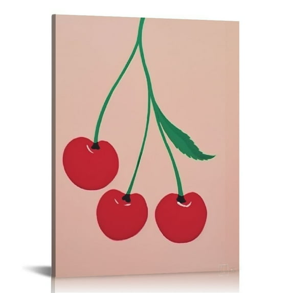Nawypu Posters for Room Aesthetic My Cherry Fruit Art Posters Girls Room Decor Home Posters Bedroom Decor Painting Canvas Wall Art Living Room Posters Gifts