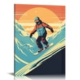 thumbnail image 1 of Nawypu Premium Vector Flying Snowboarding Vintage Poster Wall Art Paintings Canvas Wall Decor Home Decor Living Room Decor Aesthetic 16x20 inch, 1 of 4