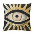 thumbnail image 1 of Nawypu  Printed Gold Foil Evil Eye in Blush Hidden Throw Pillow Covers (Two Sides), 1 of 5
