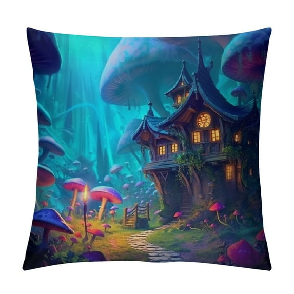Nawypu  Psychedelic Mushroom Pillowcase Trippy Colorful Abstract Pattern Throw Pillow Covers Home Decor for Living Room Bedroom Dorm 20x30 Inch