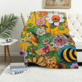 thumbnail image 1 of Nawypu Psychedelic Trippy 60s 70s Mushroom Hippie Doodle Blanket Soft Warm Lightweight Throw Blanket Cozy Plush Bed Blanket for Bedroom Living Rooms Sofa Couch Bed Gifts, 1 of 6