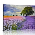 thumbnail image 1 of Nawypu Purple Lavender Pictures Purple Bathroom Wall Decor Nature Mountain Purple Landscape Wall Art for Living Room Bedroom France Provence Canvas Painting Flower Scenery Poster Home Decorations, 1 of 4
