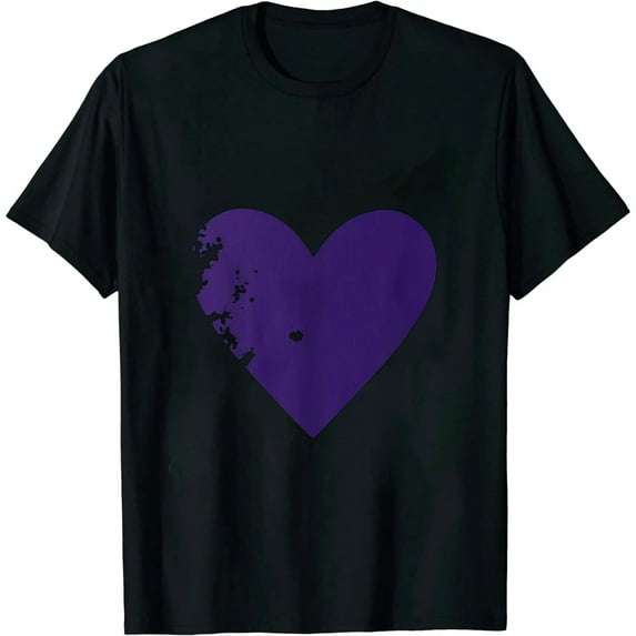 Nawypu Purple heart T-Shirt Black