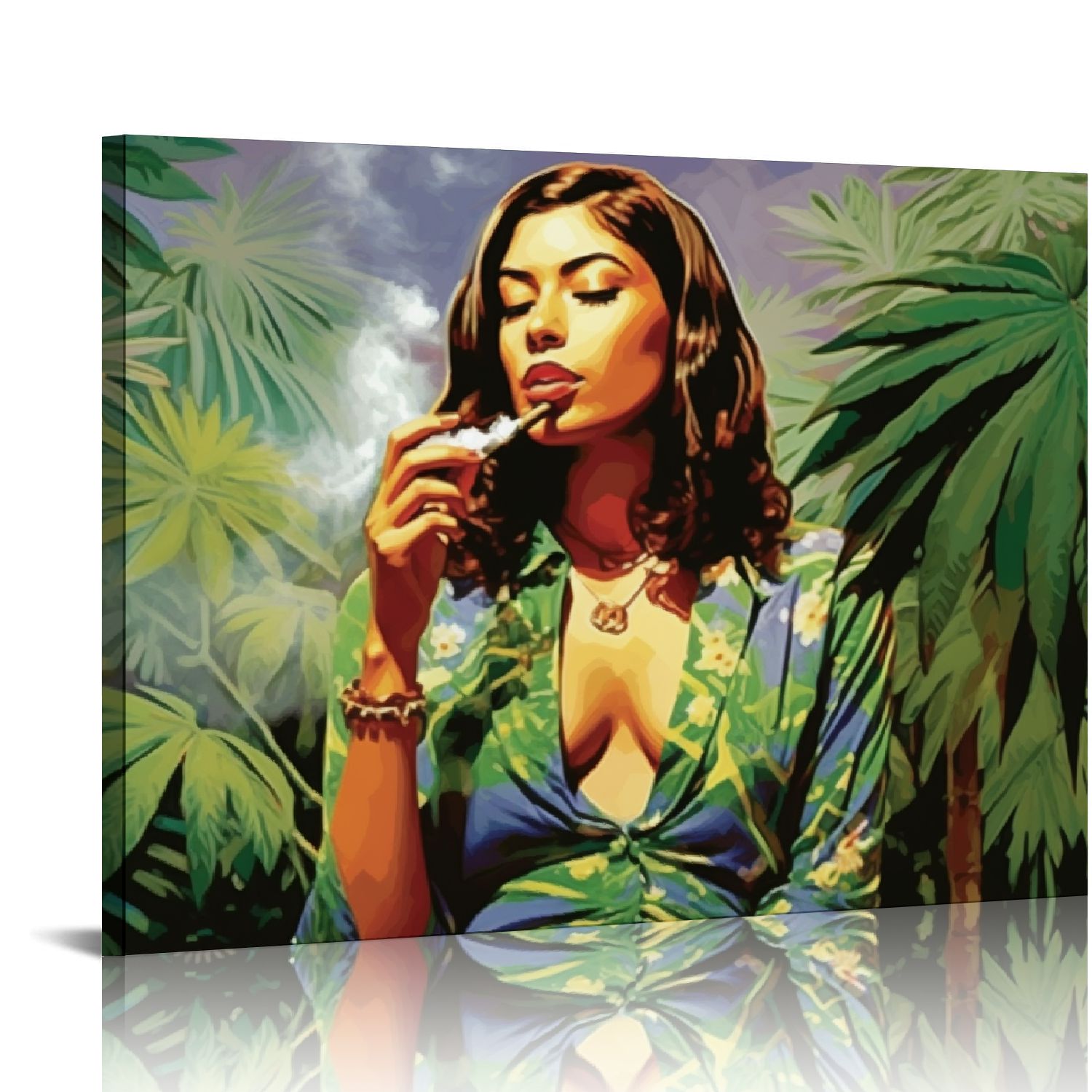 Vintage Marijuana Girl A4 Poster Print - Retro Movie Art Reproduction