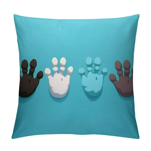 Nawypu Rectangle Pillowcase Funny Colorful Kitten Cat Paws,Standard Throw Cushion Cover for Bed Couch Sofa Office Decor