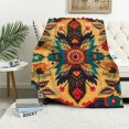 thumbnail image 1 of Nawypu Red Boho Style Blanket Soft Flannel Colorful Decorative Throw Blanket Holiday Square Birthday Blanket for Easter Gifts Home Couch Sofa Bed Room  Blanke, 1 of 6