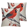 thumbnail image 1 of Nawypu  Red Cardinal Bird on Mountain Ash Branch Print Throw Pillow Covers 2PCS Decorative Throw Pillows for Couch Sofa Bed Throw Pillow Cover Cushion Covers Pillowcases for Holiday, 1 of 6