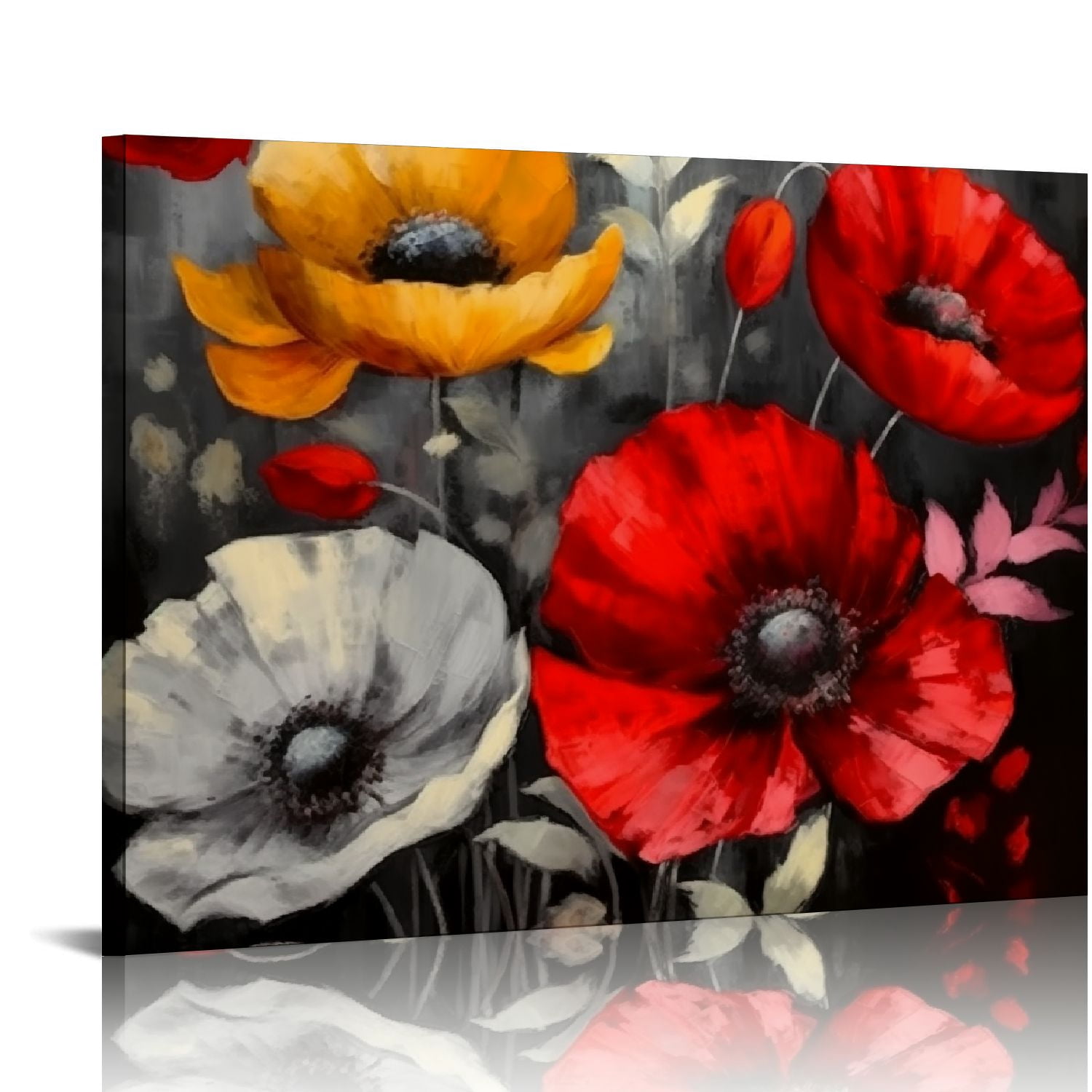 Nawypu Red Poppy Flower Wall Art Bedroom Wall Decor Picture Canvas ...