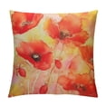 thumbnail image 1 of Nawypu Red Poppy Flowers Watercolor Floral Pillow Covers Beautiful Herb Home Decor Rectangle Queen Size Cushion Pillowcase Outdoor Pillow Covers for Home Bed Sofa Living Room Decorative, 1 of 5