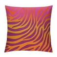 thumbnail image 1 of Nawypu Retro 70s Pink and Orange Zebra Stripes Throw Pillow Covers Cozy Aesthetic Throw Pillowcase Home Decorative Living Room Cushion Cover College Trendy Funky Dormitory for Bed Couch Sofa, 1 of 5
