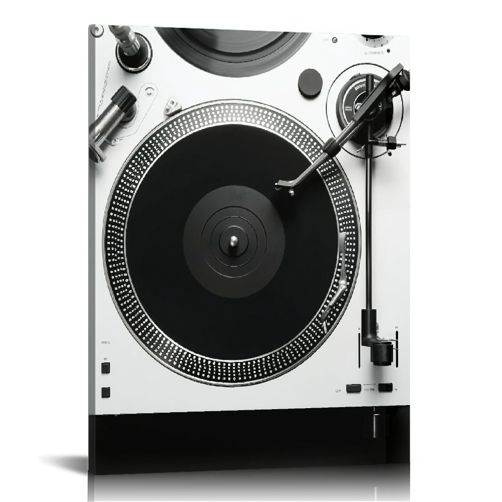 Nawypu Retro Music Black And White Turntable Vinyl Record Poster Record ...