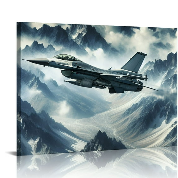 Nawypu Room Aesthetics Poster Flying Fighter in Battle Canvas Wall Art Canvas Painting Wall Art Poster for Bedroom Living Room Decor
