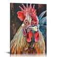 thumbnail image 1 of Nawypu Room Decor Farm Animal Painting 1 Panel Framhouse Chicken Canvas Wall Art Funny Rooster Modern Artwork Home Decor for Kitchen Framed Gallery-Wrapped Ready to Hang, 1 of 5
