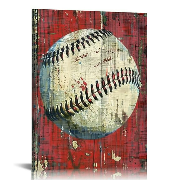 Nawypu Room Wall Decor Rustic Sports Decor for Bedroom Vintage Soccer Football Baseball Basketball Canvas Wall Art Artwork Sports Pictures Painting Home Decorations