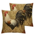 thumbnail image 1 of Nawypu  Rooster Painting Farmhouse Decorative Throw Pillowcase Country Burlap Pillow Cover Cushion Case 2pc, 1 of 6