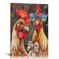 thumbnail image 1 of Nawypu  Roosters Canvas Wall Art  Painting Chicken Family Rooster Hen Chicks Picture Giclee Prints Funny Farm Animal Arts for Living Room Dining Room Kitchen Decor, 1 of 5