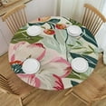 thumbnail image 1 of Nawypu  Round Table Cloth Beautiful Flowers Table Cloths Waterproof Table Cover for Wedding Party Dining Holiday 60In, 1 of 7