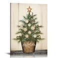 thumbnail image 1 of Nawypu  Rustic Seashell Christmas Tree Canvas Wall Art,, 1 of 4