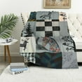 thumbnail image 1 of Nawypu Rustic Throw Blanket Lodge Bear Moose Lap Blanket Ultra Soft Office Blanket Adventure Retro Tartan Bed Cover Thermal Noon Break Blanket Gifts for Home Office Camping Car, 1 of 6