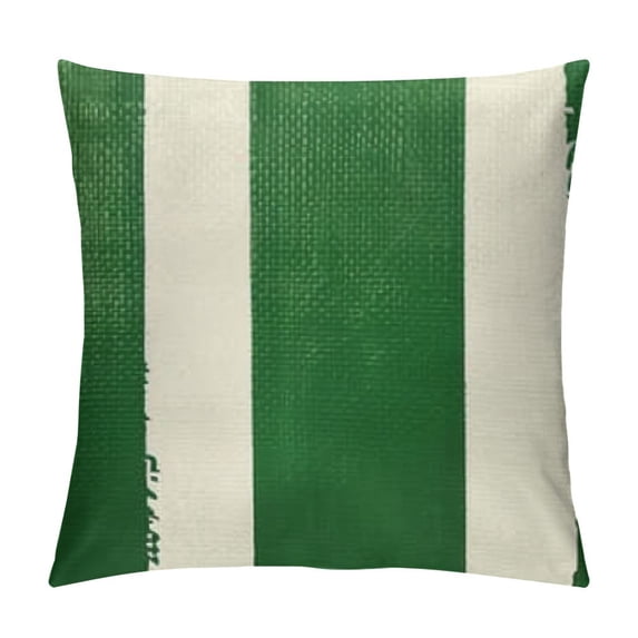 Nawypu ST Patricks Day Lucky Charm Irish Whiskey Clover Stripes Throw Pillow Covers, Green Shamrocks Decoration for Sofa Couch Set of