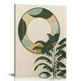 thumbnail image 1 of Nawypu Sage Green Boho Wall Art, Boho Wall Decor, Mid-Century Modern Wall Art Prints, Framed Minimalist Geometric Canvas Art Prints Sun Rainbow Leaf Mountain Green Wall Art Decor Artwork, 1 of 4