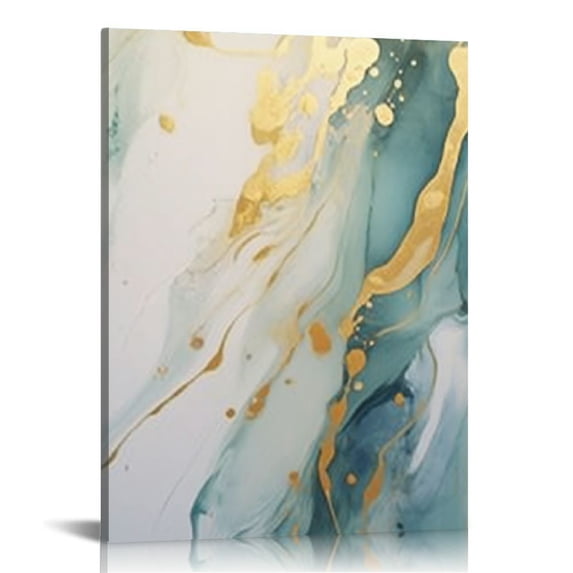 Nawypu Sage Green Decor - Abstract Wall Art Canvas Prints Emerald Green Bathroom Decor Wall Art for Bedroom Set of 3 Abstract Artwork for Home Walls Abstract Ink Painting Wall Decorations