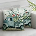 thumbnail image 1 of JEUXUS Sage Eucalyptus Leaves Pillow Covers Set of 2 Throw Pillow Covers Home Sweet Home Decorative Pillow Covers Farmhouse Home Decorations for Couch Sofa Outdoor Spring Summer, 1 of 6