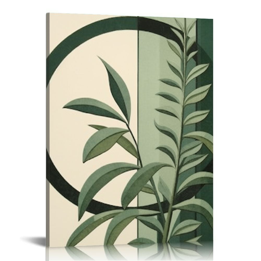 Nawypu Sage Green Wall Posters & Prints, Boho Wall Art Canvas Wood