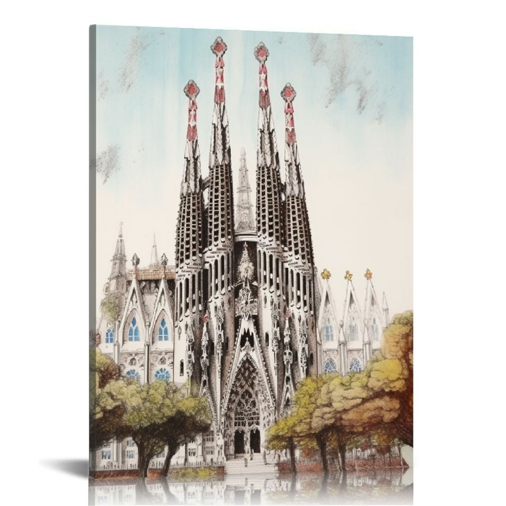絵画-PUEBLO NUEVO(BARCELONA) Barcelona Spain Art Print From an Original Watercolor