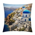 thumbnail image 1 of Nawypu  Santorini Greek Island sea View Print Throw Pillow Cover Decor Sofa Pillow Covers Couch,Pillow Couch Cushion Sham Stuffer, 1 of 5