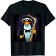 thumbnail image 1 of Nawypu Saxophone Player Penguin Jazz Band Music Animal Lovers Gift T-Shirt, 1 of 3