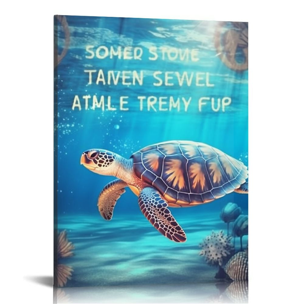 Nawypu Sea Turtle Wisdom Wall Art Sea Turtle Pictures Wall Decor Life ...