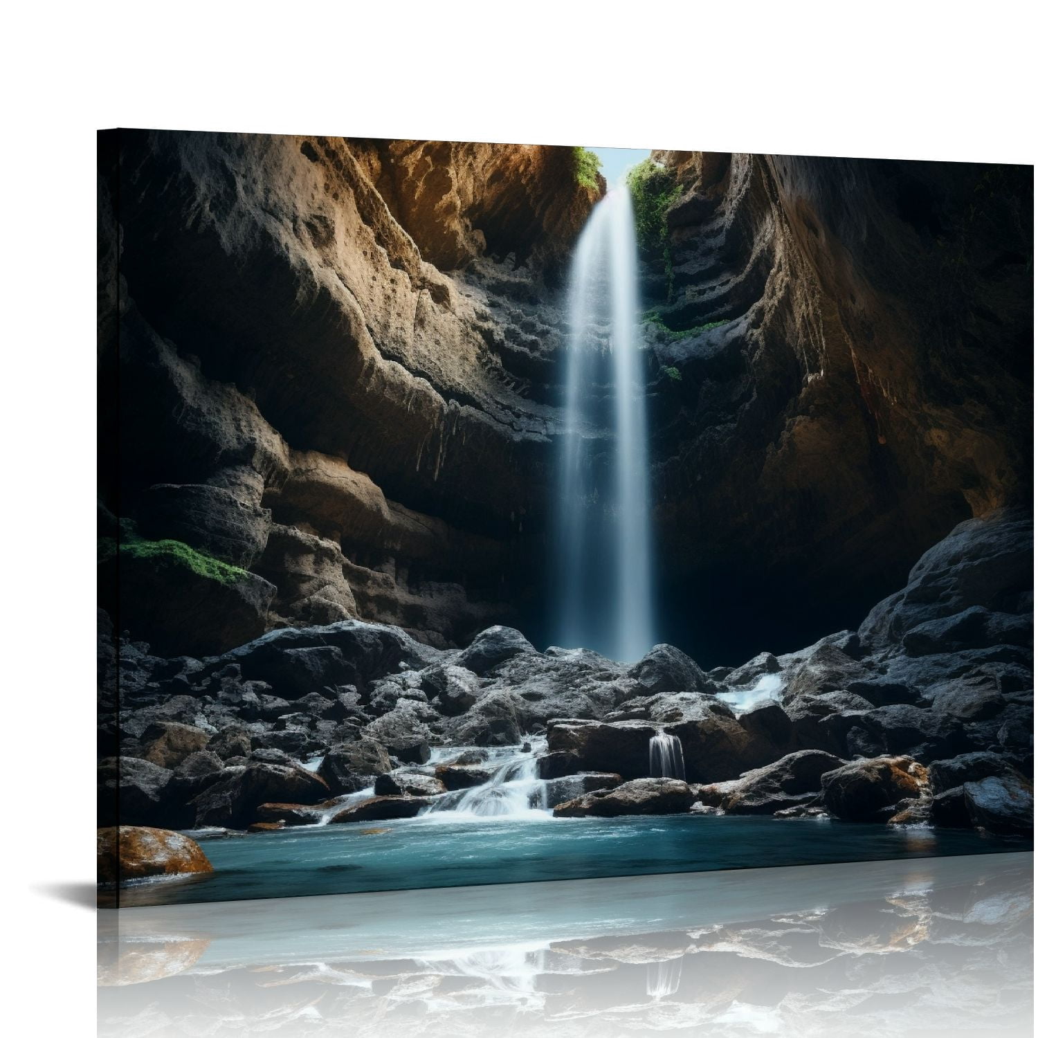 Nawypu Seljalandsfoss Iceland Waterfall Poster Canvas Painting Wall Art ...