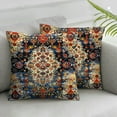 thumbnail image 1 of Nawypu Set of 2 Boho Pillow Cover, Blue Red Ethnic Design Outdoor Decorative Throw Pillows for Couch, Bohemian Pattern Decor Cushion Pillowcase for Bed Car Safa, 1 of 6
