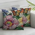 thumbnail image 1 of Awypu Set of 2 Butterfly Series Throw Pillow Cases Colorful Blossoming Flowers Decorative Cushion Cover for Home Sofa Garden Outdoor Decor Pillowcase (Colorful Butterfly), 1 of 6