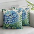 Jiayy Set of 2 Pillow Covers Blue Hydrangea Flowers It is So Good to Be