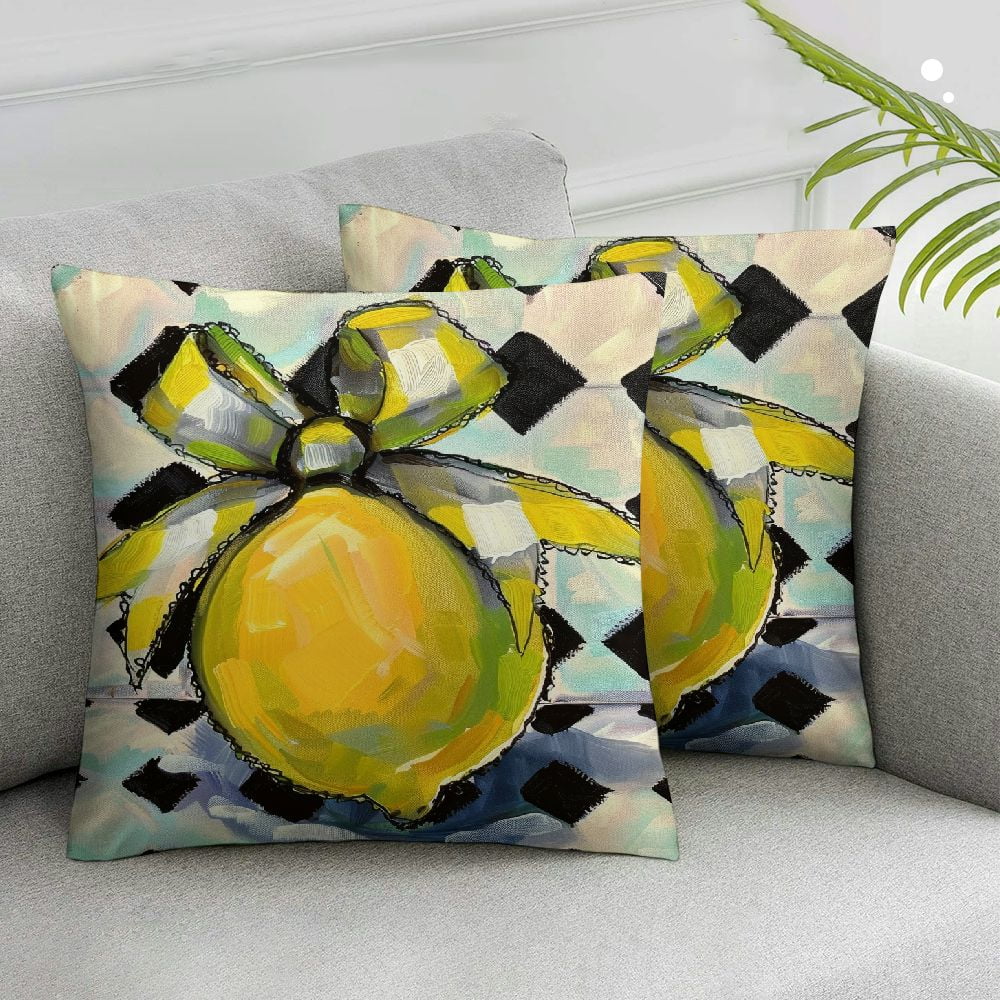 MALIHONG Dog Paw Print Throw Pillow Cover - 18x18 Inch Polka Dot Linen, Zipper, Cute Dog Lovers Gift & Decor