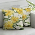 thumbnail image 1 of Nawypu Set of 2 Summer Pillow Covers Watercolor Daisy Throw Pillow Covers Hello Sunshine Summer Yellow Outdoor Décor Cushion Case Decoration for Home Couch Chair Sofa, 1 of 6