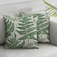 thumbnail image 1 of Awypu Set of 2 Throw Pillow Cover Green Leaf Floral in Vintage Style Leaves and Herbs Boxwood Seeded Eucalyptus Fern Maidenhair Decorative Pillow Case Home Decor Square Pillowcase, 1 of 6
