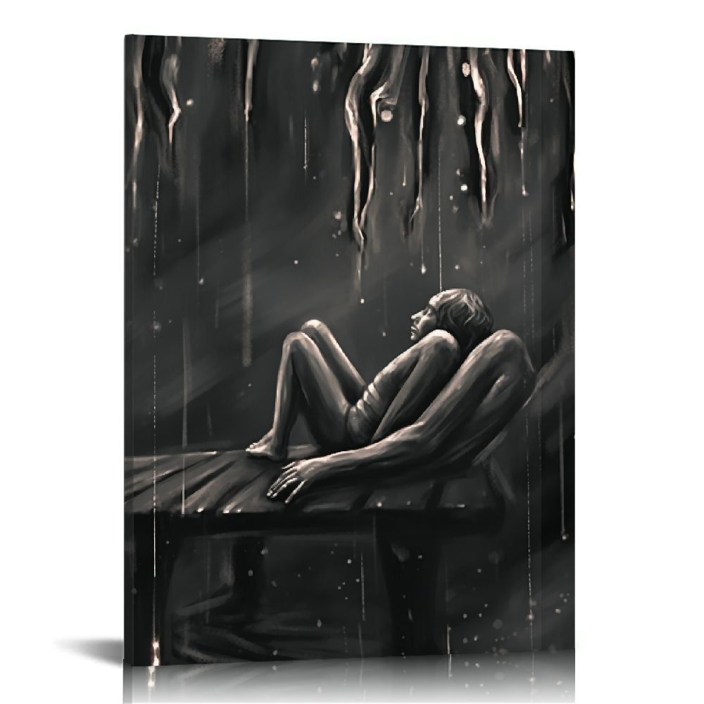 Nawypu Sexy Lovers Canvas Wall Art Abstract Nude Women and Man Painting Body Lover Sex Wall Art