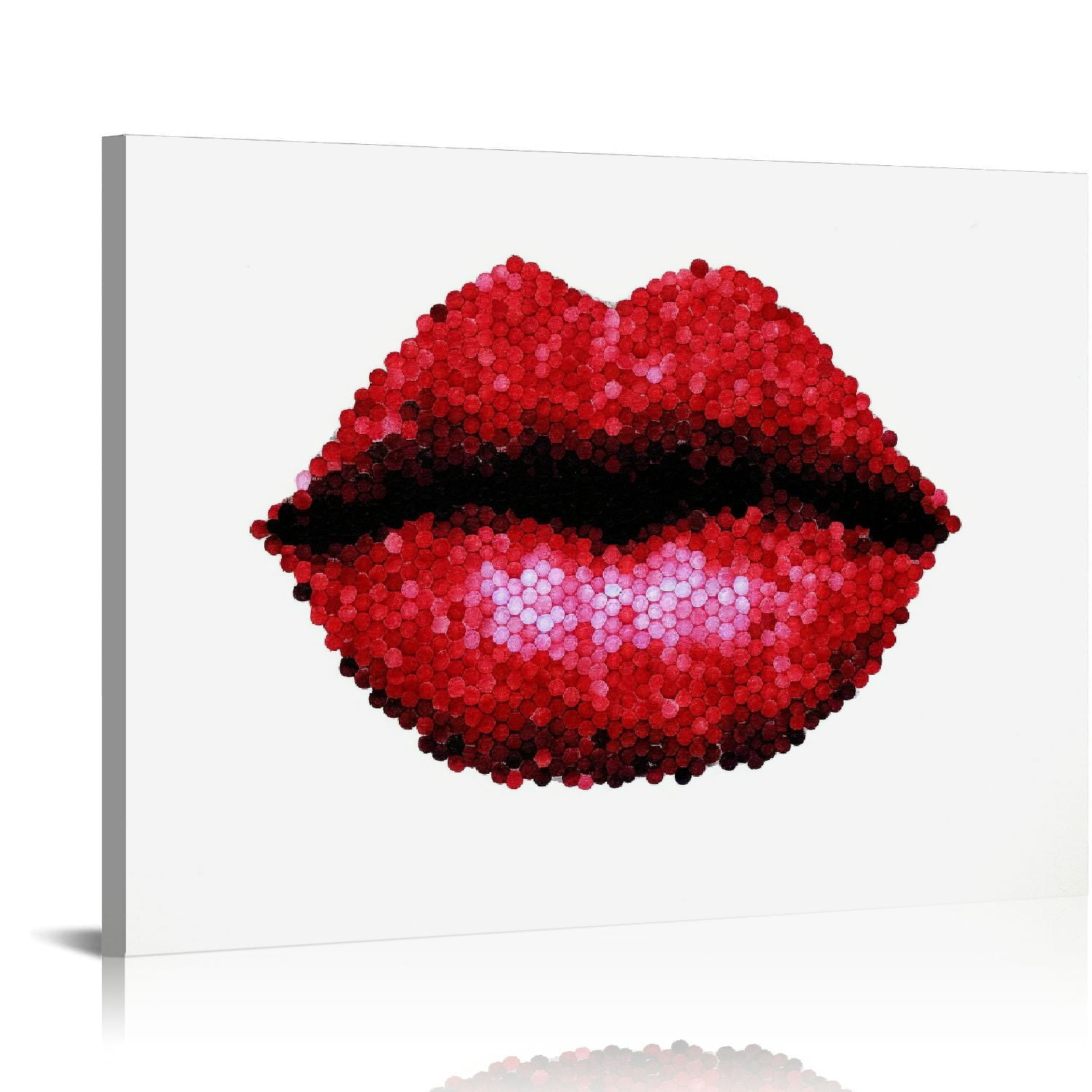 Nawypu Sexy Red Woman Lips Modern Canvas Wall Art - Walmart.com