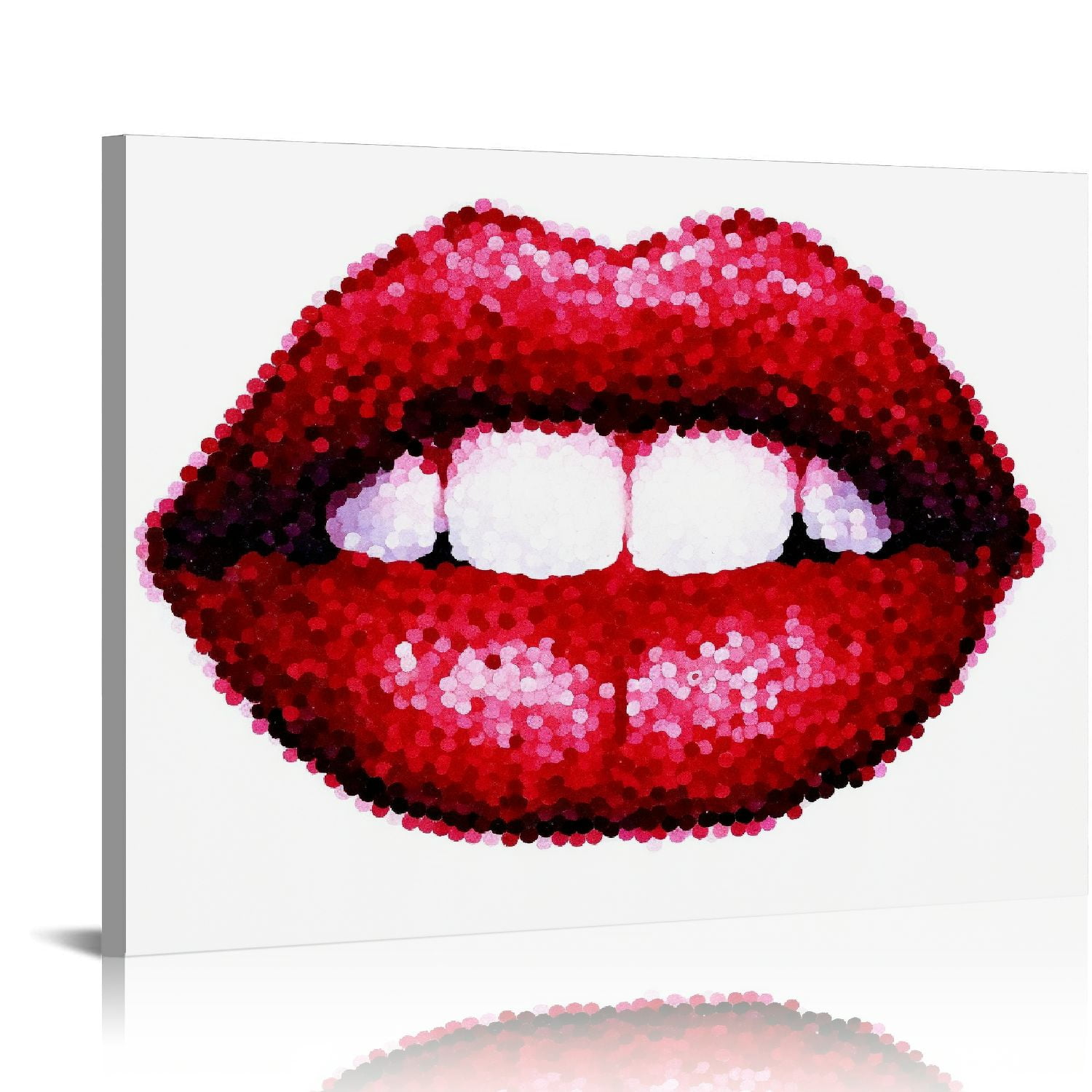 Nawypu Sexy Red Woman Lips Modern Canvas Wall Art - Walmart.com