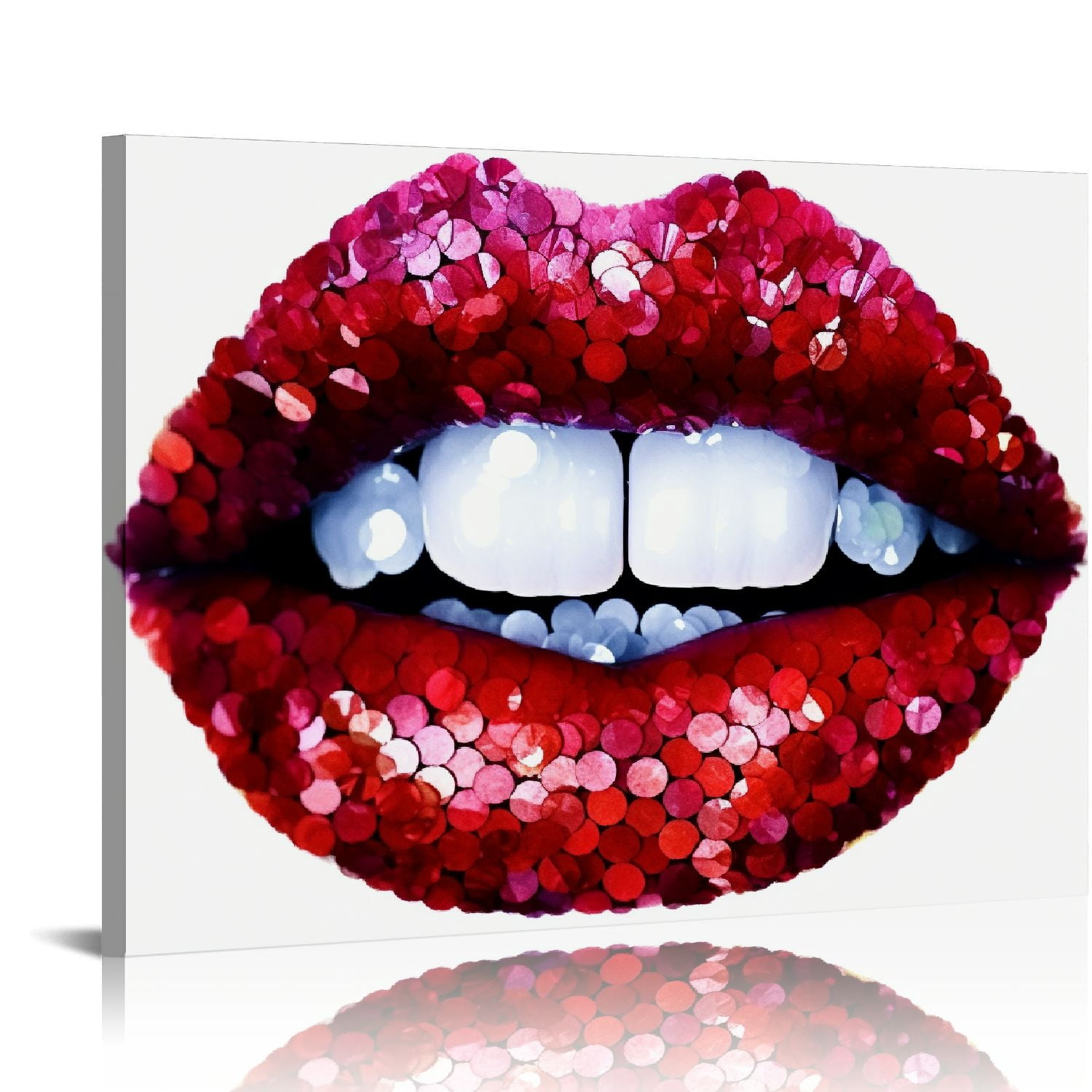 Nawypu Sexy Red Woman Lips Modern Canvas Wall Art - Walmart.com