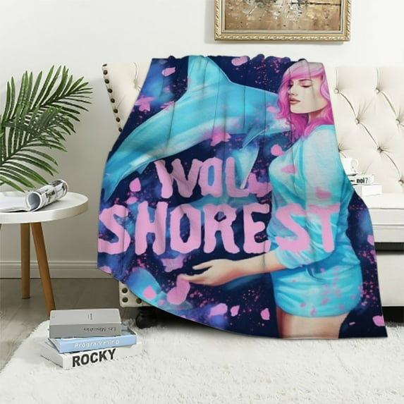 Nawypu Shark Blanket Ocean Shark Throw Blanket Fuzzy Plush Super Soft Cozy Warm Shark Decor Blanket Gifts for Girls Boys Kids Women