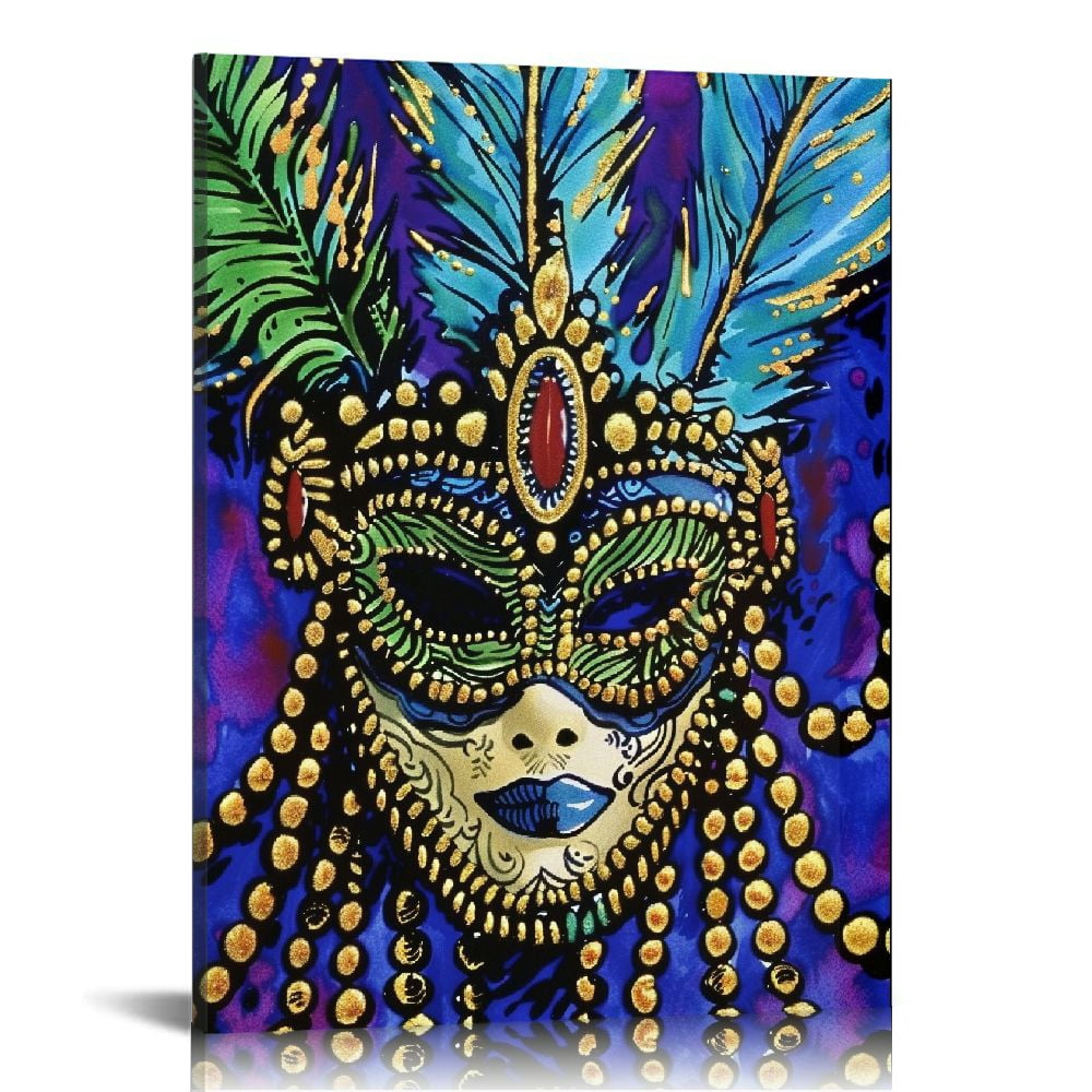 Nawypu Shreveport, Louisiana, Mardi Gras, Scratchboard ( Art Print