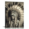 thumbnail image 1 of Nawypu Sitting Bull Native American Indian Lakota Sioux Chief Poster Canvas Painting Wall Art HD Picture Printing Artwork Modern Office Living Room Bedroom Background Wall Home Decor, 1 of 5