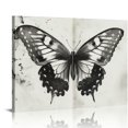 thumbnail image 1 of Nawypu Sketch Wall Art Framed,Canvas Wall Art for Living Room,Sketch Style Black &amp; White Monarch Butterfly,Canvas Wall Art for Living Room Large Size, Bedroom, Bathroom, Office Wall Decor, 1 of 6