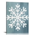 thumbnail image 1 of Nawypu  Snowflakes Wall Picture Set Vintage Winter Canvas Wall Decor Let it Snow Sign Artwork for Home Christmas, 1 of 4